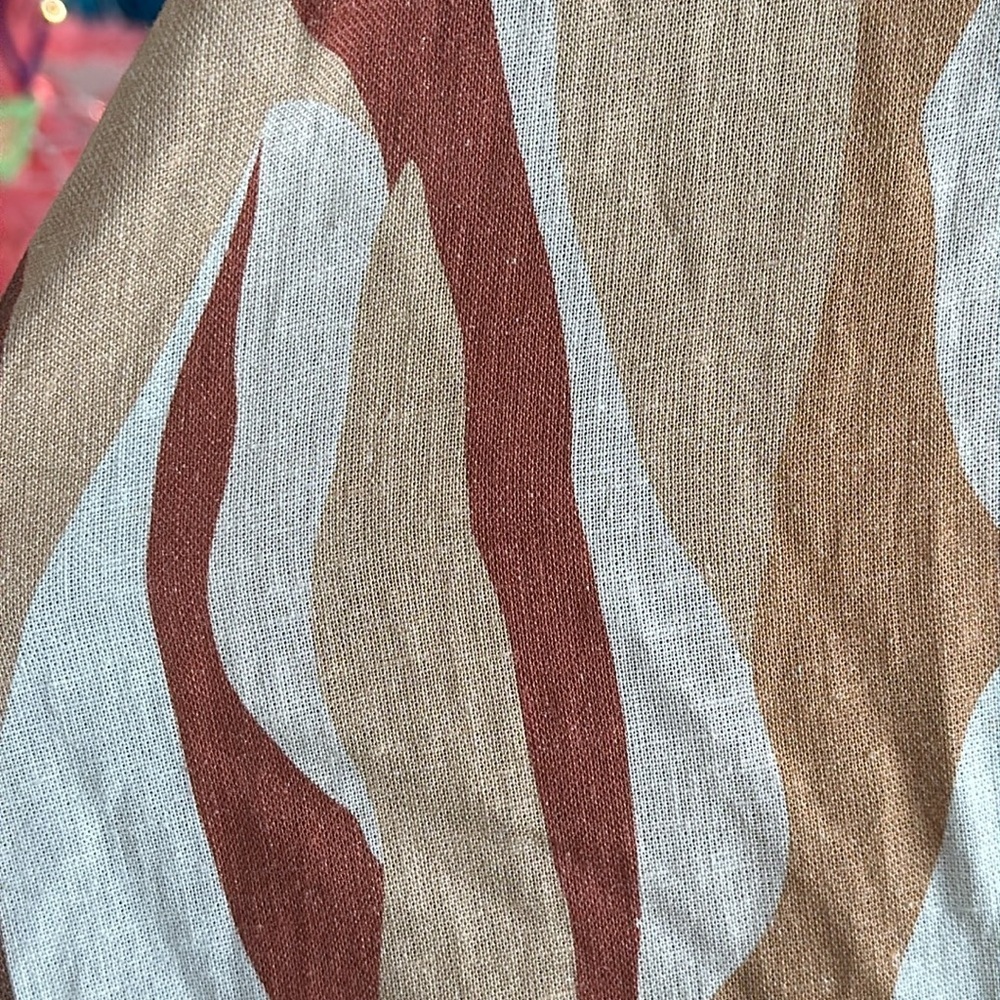 🤎🤎🤎Christina Vergani medium linen dress brown tan maxi - Picture 8 of 9